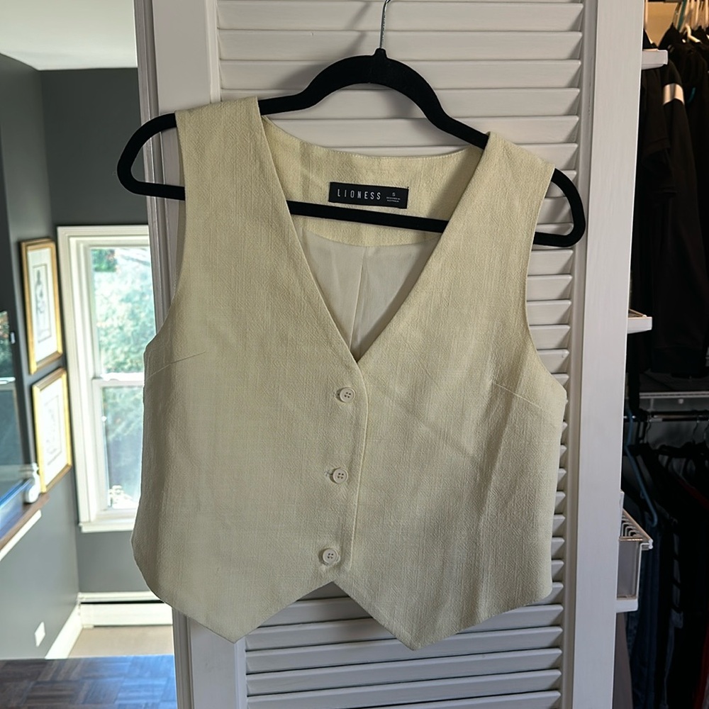 Lioness yellow tuxedo top